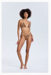 Sonnendurchlässiges Bikini-Set mit Leopardenmuster 